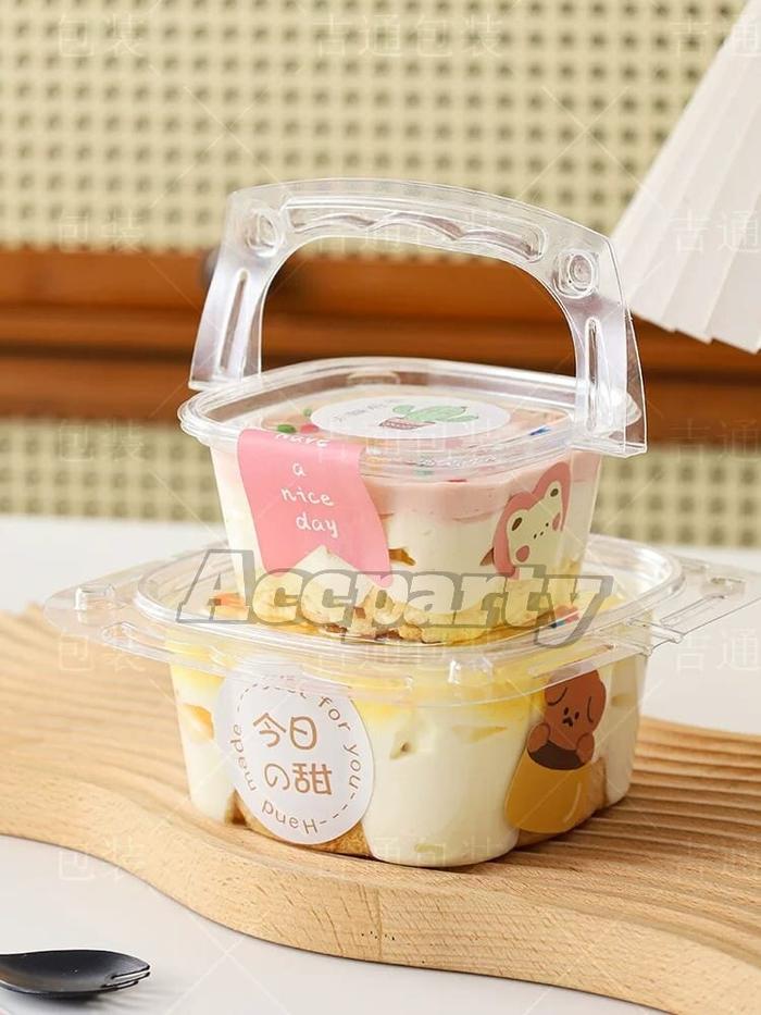 Mika Keranjang + Tutup 300ml 500ml Design Baru / Mika Nasi / Mika Buah 25set