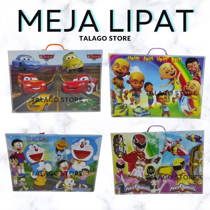 Meja Lipat Kayu Karakter Cewek / Meja Lipat Belajar