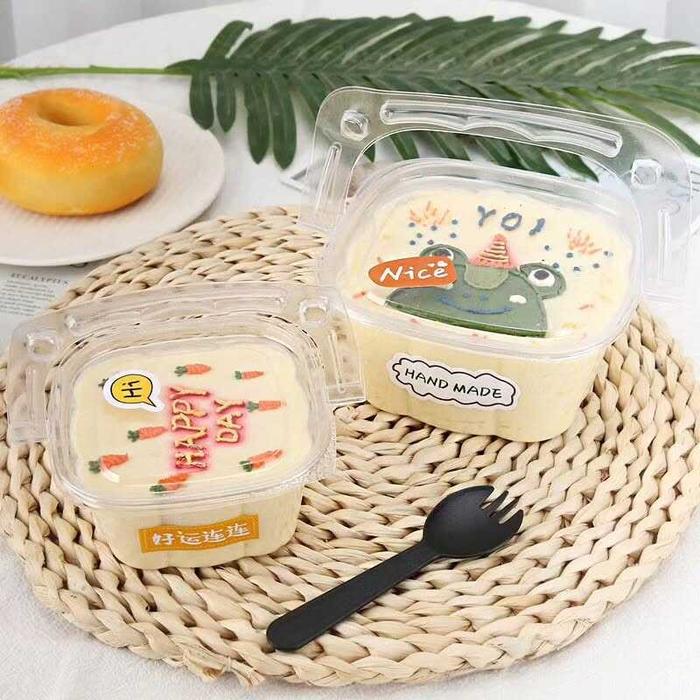 Mika Keranjang / Mika+Handle/ Mika tenteng + Tutup 500 Ml isi 25 Pcs