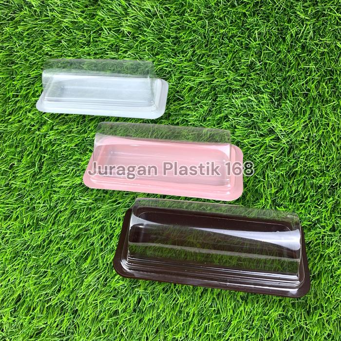 Mika Bolu Gulung Mini 50set / Tray Sushi Kecil BGL-K13 Coklat Pink Putih