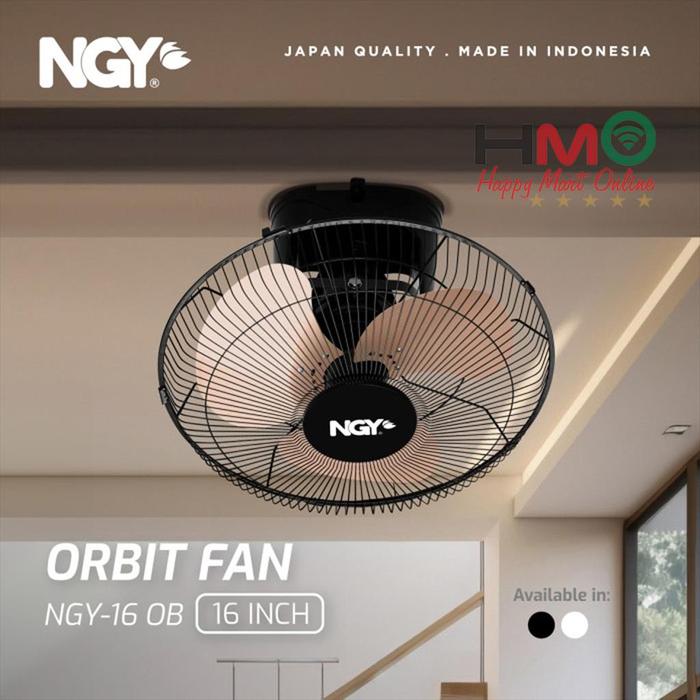 NGY Orbit Fan 16 Inch Baling Besi Auto Fan Nagoya NG 16 OB Kipas Angin Plafon Ceiling 16"