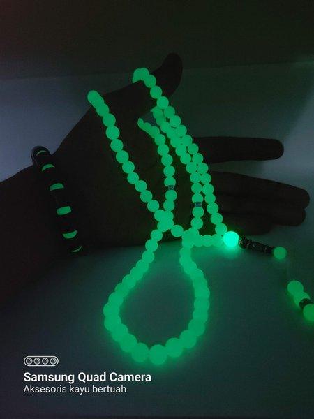 TASBIH batu pospor asli batu alam bonus gelang