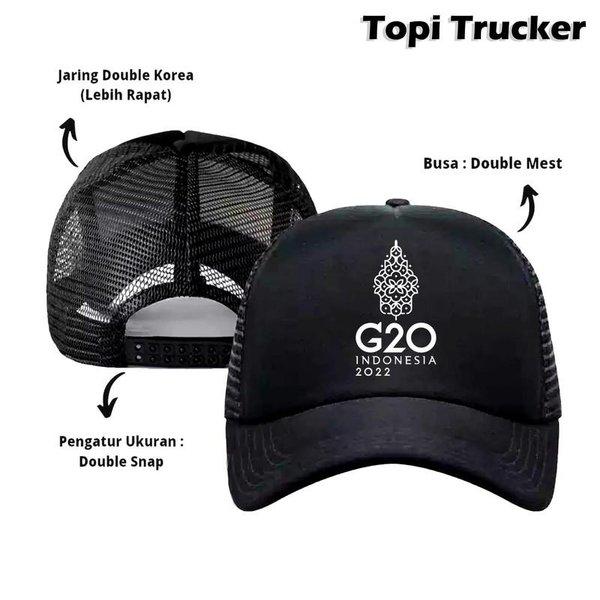 Topi Trucker Jaring Pria Wanita Special G20 G 20 INDONESIA