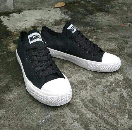 Sepatu Kets Sneakers Warrior Sparta CT Hitam LC Warrior Hitam Pendek