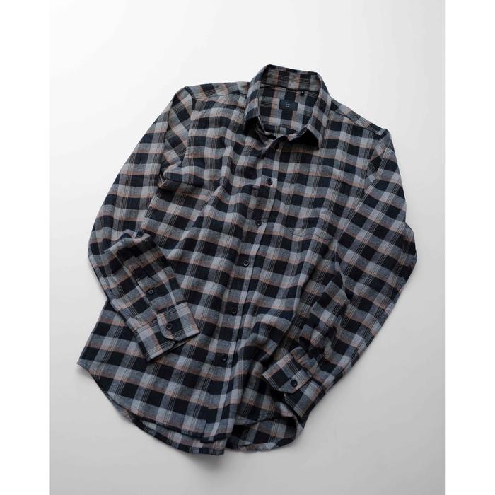 Kemeja Flannel Pria Exvecto lengan panjang Verrel