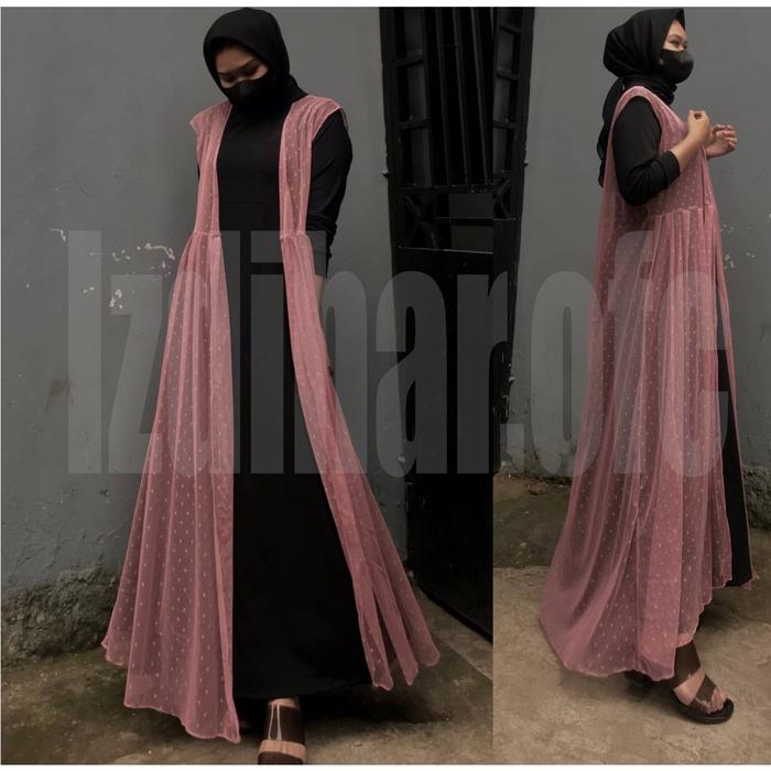Basicly Dot outer lace / outer brukat tile panjang / outer tile kondangan / outer brokat kondangan /