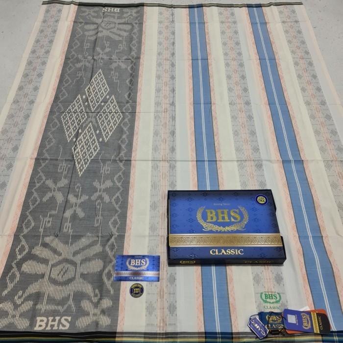 Sarung BHS Gold Classic Kwg Dby Bahan Mesres - Hitam - Putih
