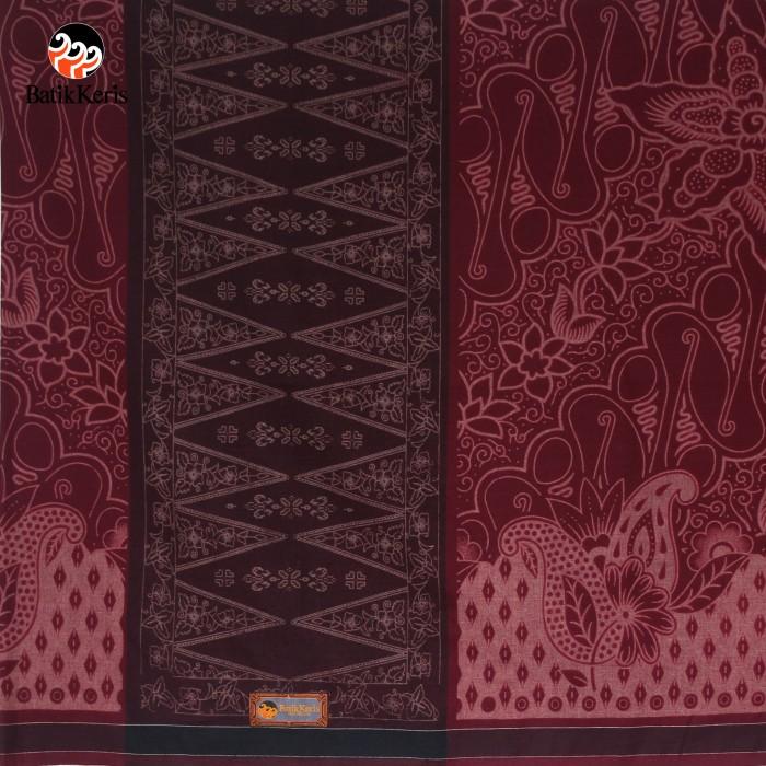 Lili_ Batik Keris Sarung Dewasa Gold Balian Batik Betawi + Box - Maroon