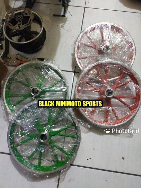 Velg Mini Trail 49cc Ring 10 inch - Velg Racing Mesin Motor Mini Tarik Potong Rumput - Pelek Palang