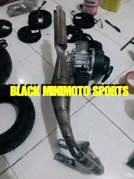 Mesin Engine Paket Knalpot Set Komplit - Complete - Tinggal Pasang - Motor Mini GP - 50CC - Sejenis 