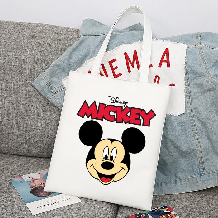 disney mickey minnie mouse men women shopper bags shopping bag tote bag shoulder bag canvas bags lar