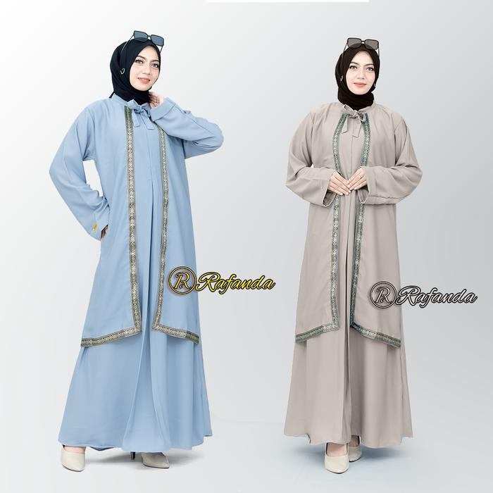 Abaya Lebaran Mewah Elegan Wanita Syar'i Dress Muslim Premium - Alula Rafanda