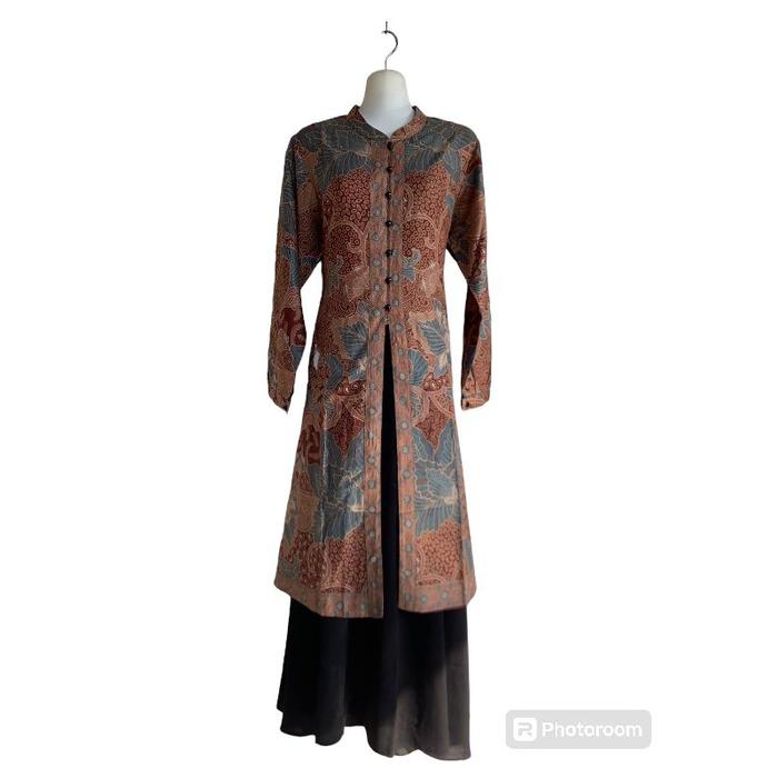 GAMIS KAFTAN BATIK KOMBINASI DOBY PREMIUM FASHION WANITA BRAND LIDYA