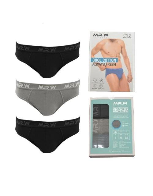 nice99- Mr. W Briefs Pack 3 Pcs WMP 70010B ( Mix Colour )