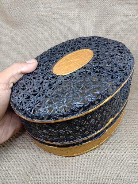 Peci Bambu Oval Bone / Songkok Bambu / Kopiah Bambu anyaman