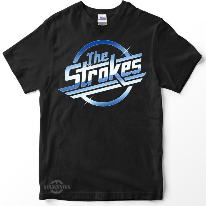 PROMO kaos THE STROKES logo Premium tshirt kaos band the strokes rock NEW