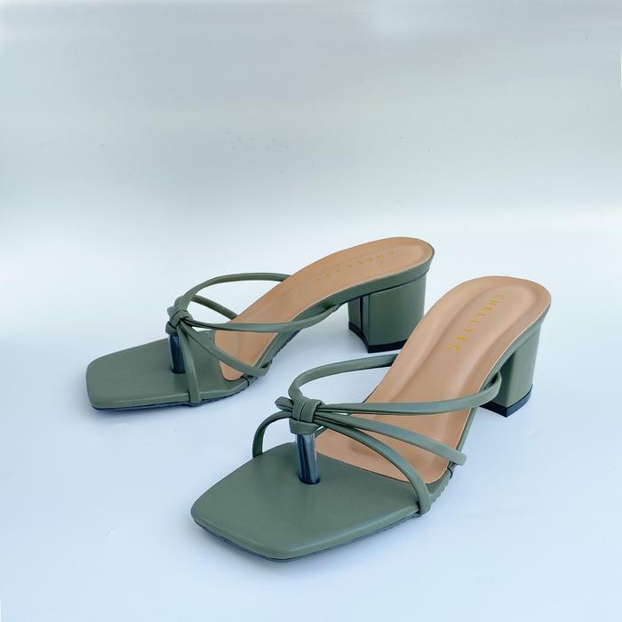 Sandal/Sepatu heels Hak Tahu Chungky Tali Jepit Wanita/Sendal Pesta Perempuan Hak Tinggi/Sepatu hill