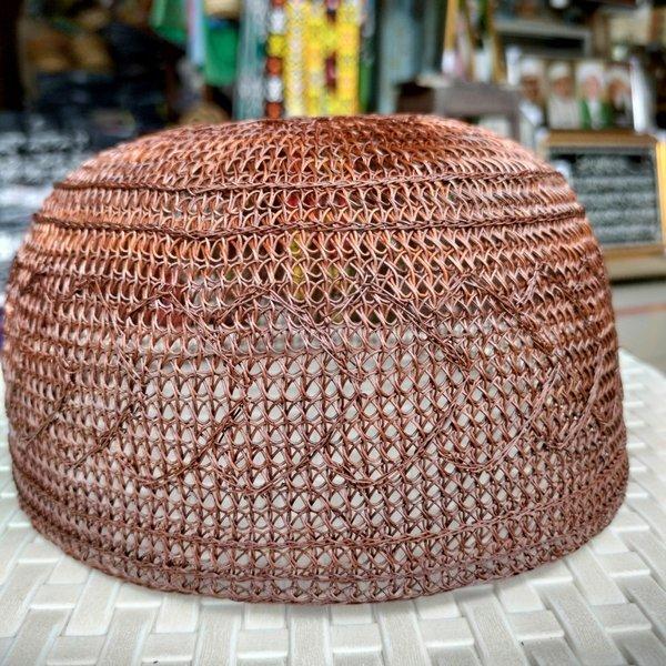 peci akar jangang . kopiah akar jangang . premium motif bulat