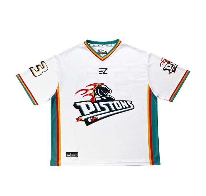 PROMO [ORIGINAL] Jersey Detroit Pistons WHITE #33 Bloke Core Edition - Bola Basket NBA Baju Kaos T-S