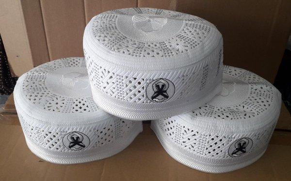 Grosir 10pc- Peci Kopiah Madina bugis Laser Mutiara Logo Terompah Al Faruque original Import