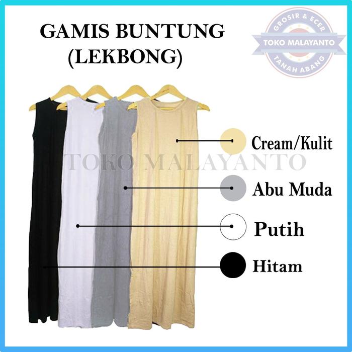 Inner Dress Premium Baju Manset Gamis Lengan Panjang Tanpa Tangan Buntung Wanita Kerah Leher Turtle 