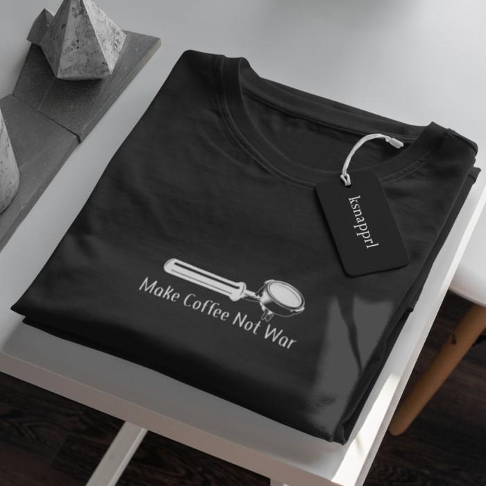 PROMO T-shirt Penikmat Kopi "make coffee not war" - Kaos Barista Ngopi NEW