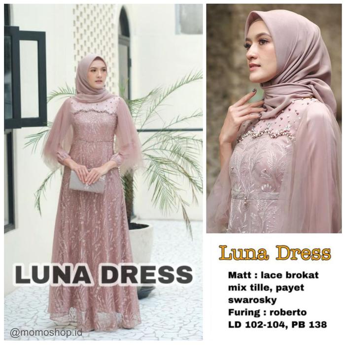 TERMURAH READY JUMBO MAXI DRESS GAMIS BROKAT MELA BRUKAT TILE KEKINIAN BAJU PESTA SERAGAM KONDANGAN 