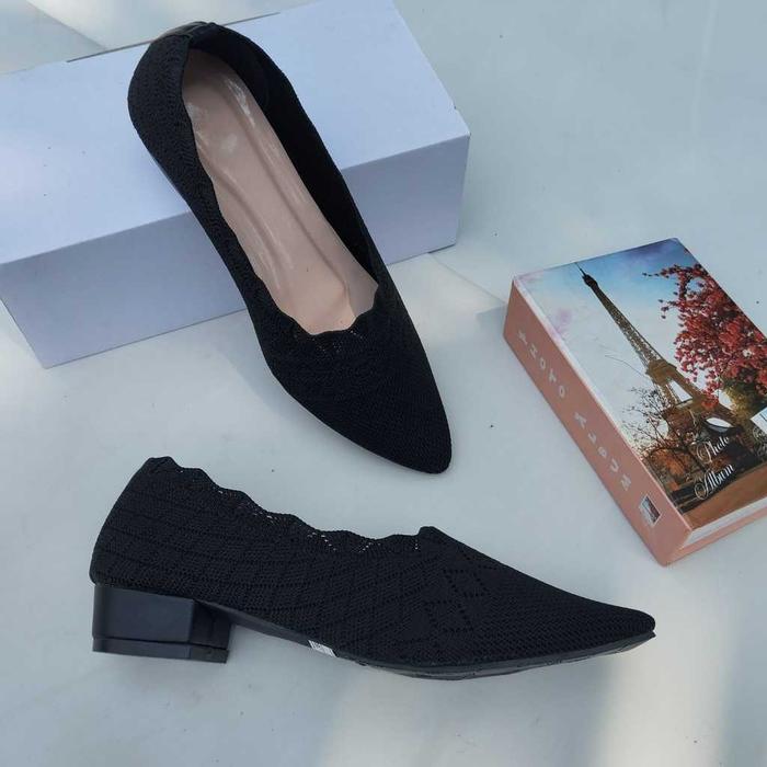 SEPATU PREMIUM IMPOR RAJUT NYAMAN D PAKAI TINGGI 3 CM size 36 37 38 39 40 41 R02