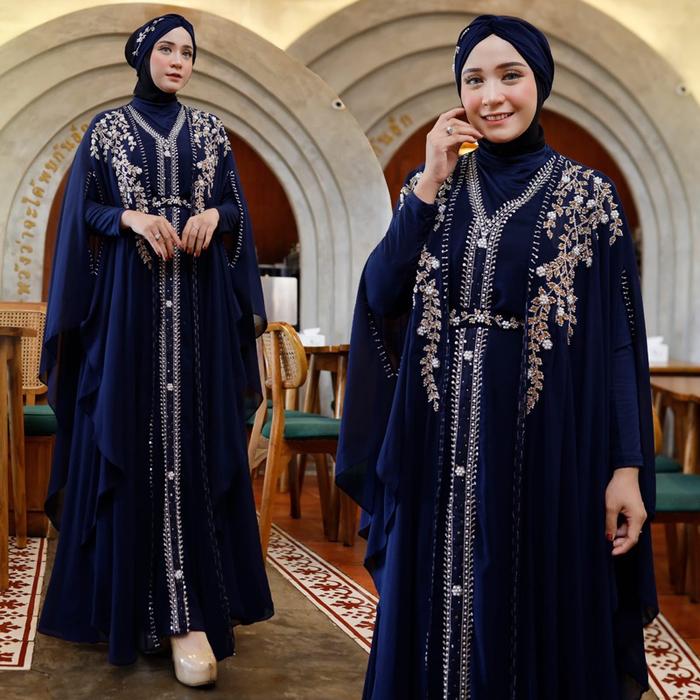 Ready Stok Kaftan Gamis GHINA (Free Inner Belt & Turban) Kaftan Lebaran Kaftan Kondangan Kaftan Mewa