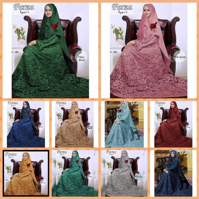 Gamis Brokat Pesta / Gamis Brukat Terbaru / Gamis Brokat Terbaru / FARZA