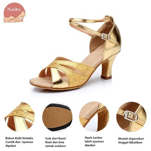 Naritu Women - Laurel Dance Heels / Latin Dance / Dance Shoes