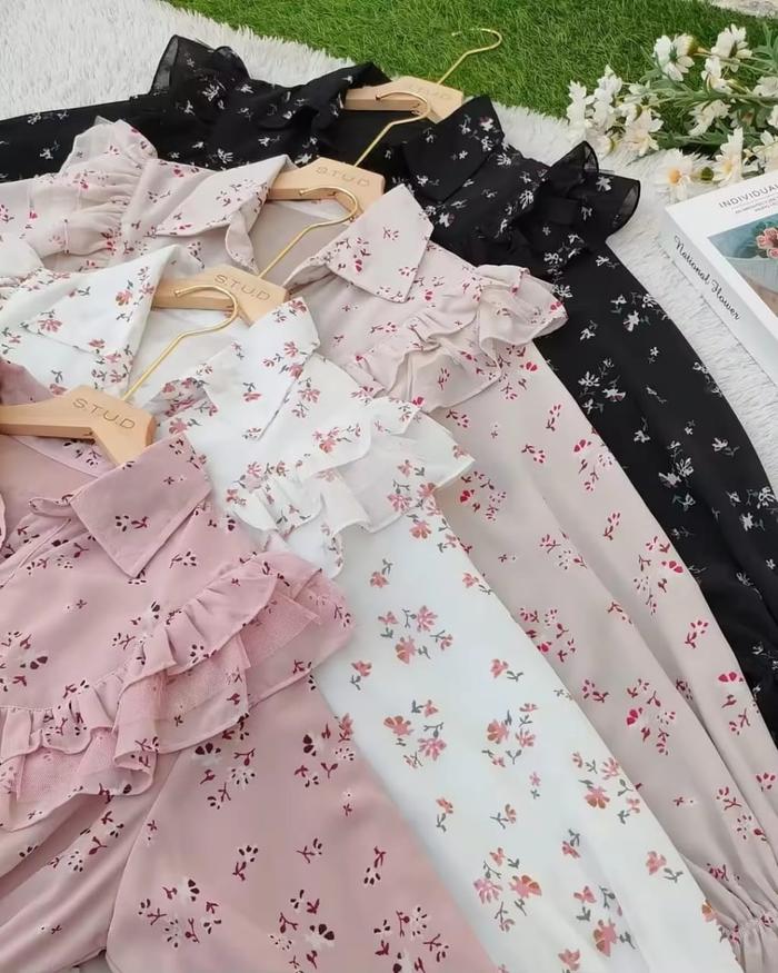 PROMO...Kyungmi Series Dress EDELWEIS Vintage/Dress Maxi/ Baju Gamis Wanita Lebaran 2025