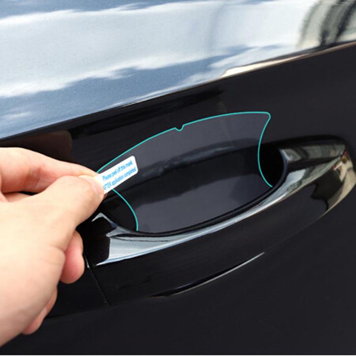 4Pcs Car Door Handle Bowl Protector Sticker For Toyota Sienta Vellfire Verso Proace Hilux Tacoma Tun