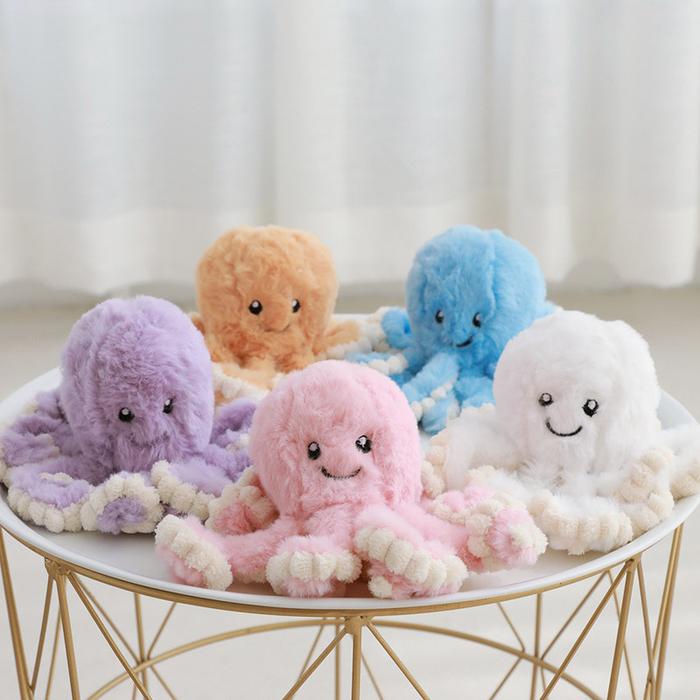 Simulation Octopus Doll Color Plush Toy Ocean Submarine Creature Squid Pet Sound Toy Decorative Orna
