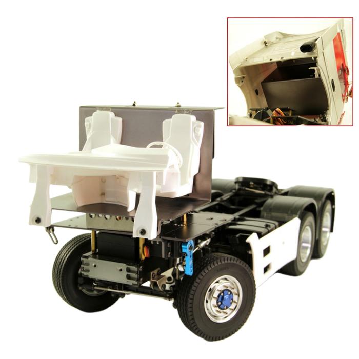 For 1/14 Tamiya Rc Truck Metal Driving Floor Board Front Steer Tractor Dump Scania Actros Man 620 18
