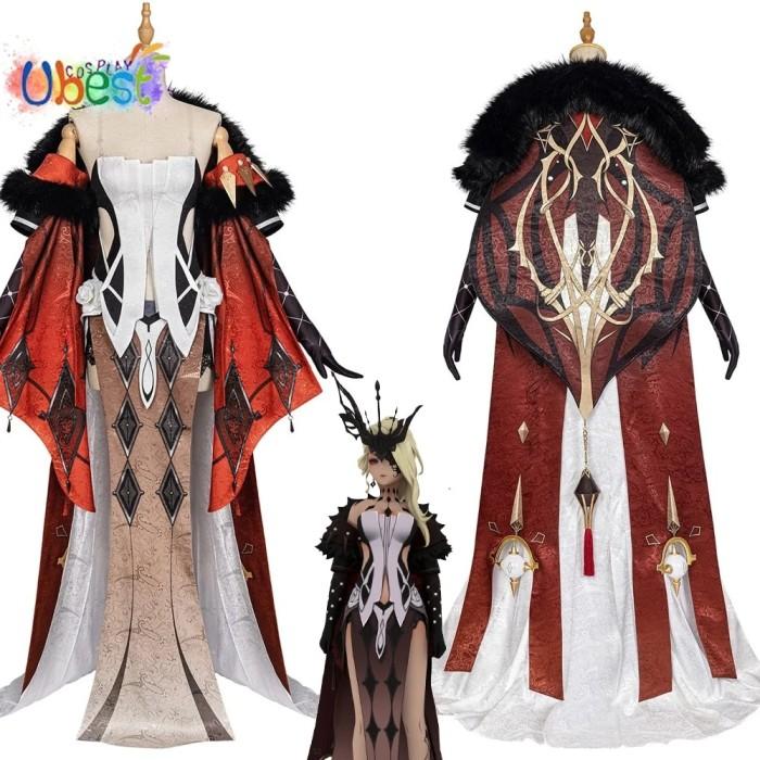 La Signora Costume Genshin Impact The Fair Lady Costume Cosplay Suit