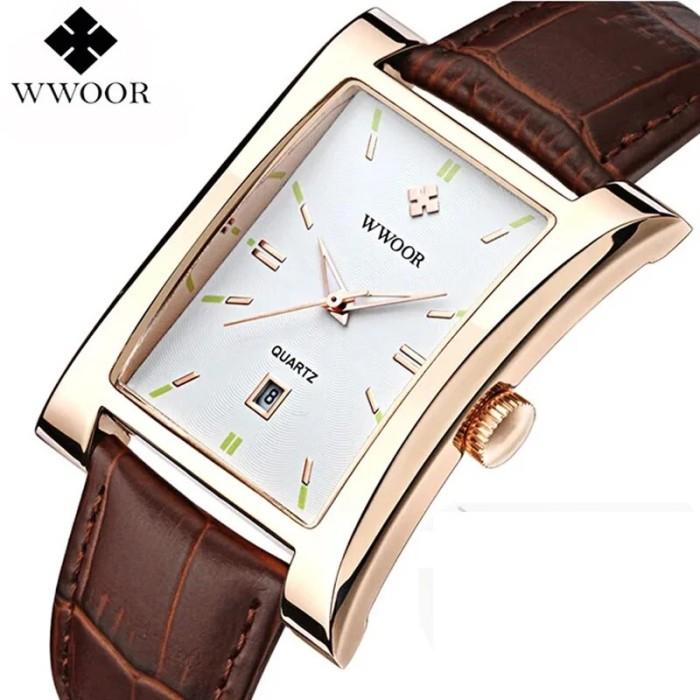 Wwoor Top Brand Luxury Wwoor Business Male Wristwatches Waterproof