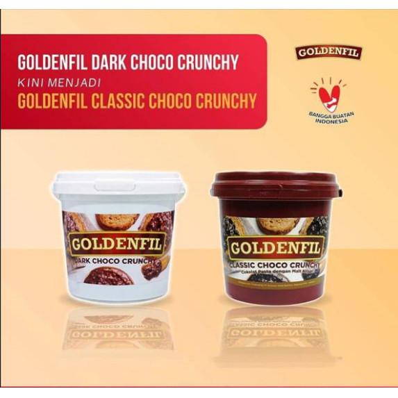 Goldenfil Dark Crunchy Selai Coklat Selai Roti
