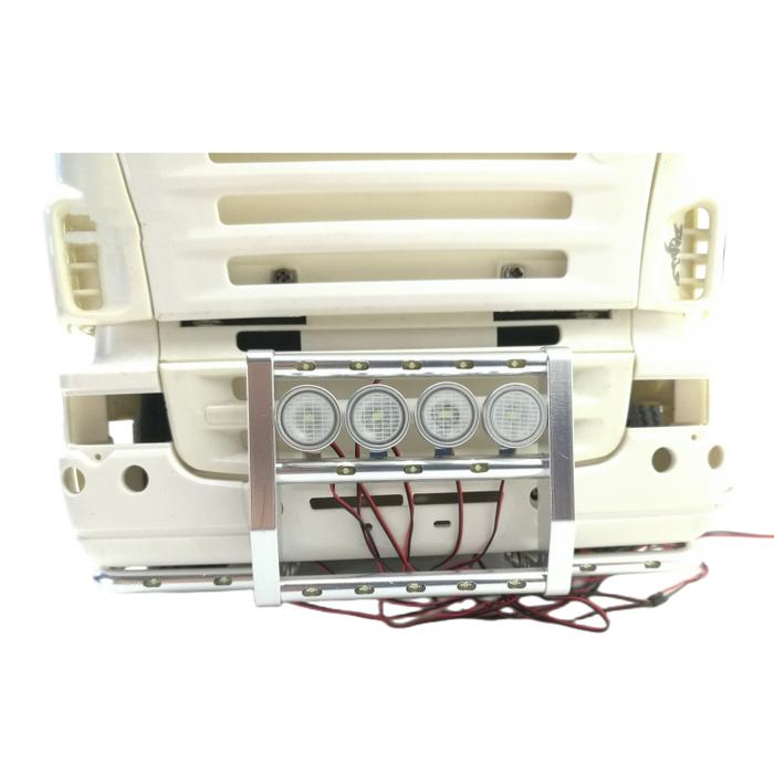 Front Bumper Light With Led Lamp For Tamiya 1/14 Scania 620 56323 730 Rc Tractor Trailer Truck Upgra