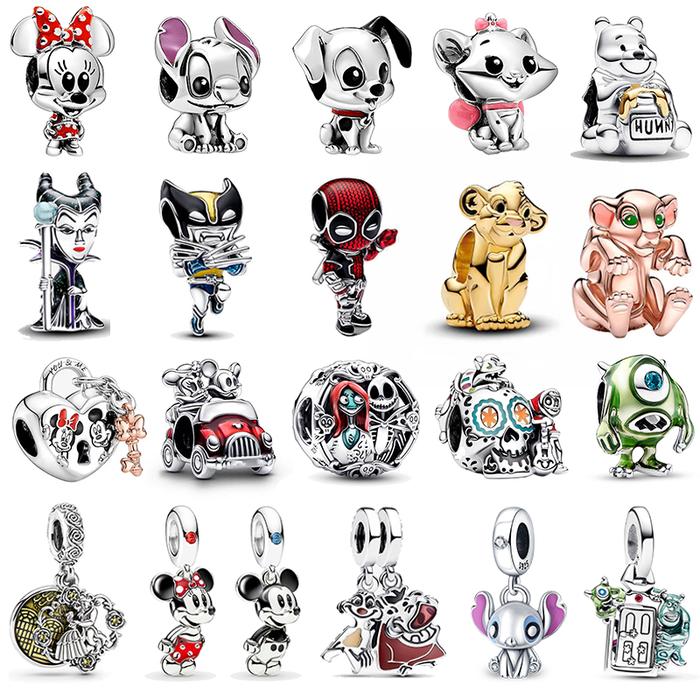 Hot Toys Disney Series 925 Silver Lion King Simba Beads Deadpool Wolverine Fits Original Pandora 925