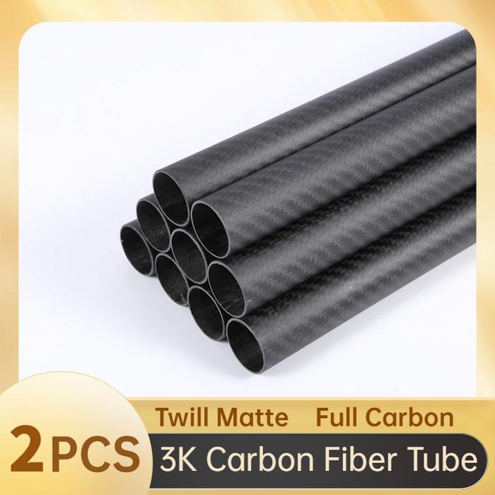 3K Carbon Fiber Tube ,Twill Matte ,Length 1000Mm,Wall Thickness :1Mm,Calibre:5Mm-40Mm, High Strength