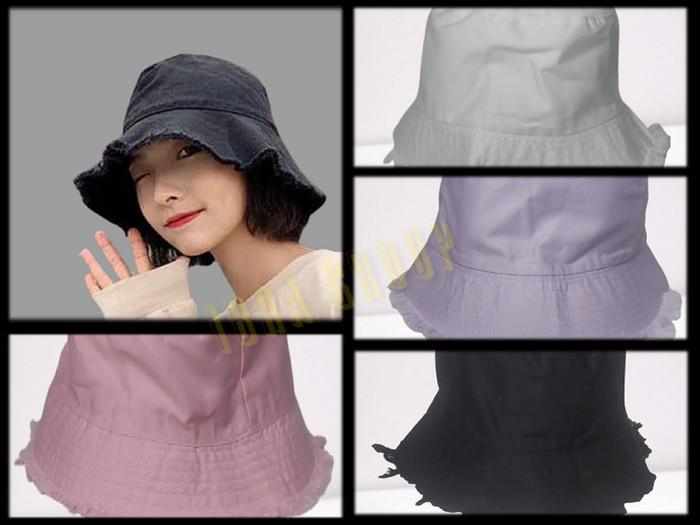 TOPI Bucket Rawis Rumbai terbaru KOREA hat ripped ends Topi bucket