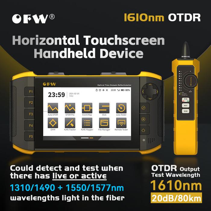 Ofw Mini Otdr 1610Nm 20Db Optic Otdr Optical Reflector Active Fiber Live Tester Optical Reflectomete