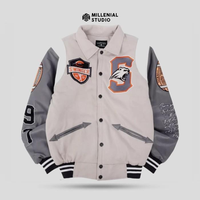 Varsity Jacket Brave Heart Vol 2 Bordir Original Jaket Varsity Kerah (Best Quality)