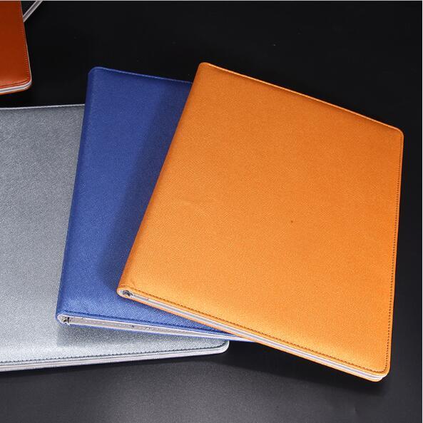 Terlaris! New! Multifunctional PU Leather A4 Clip File Folder Notebook Briefcase Padfolio Binder Man