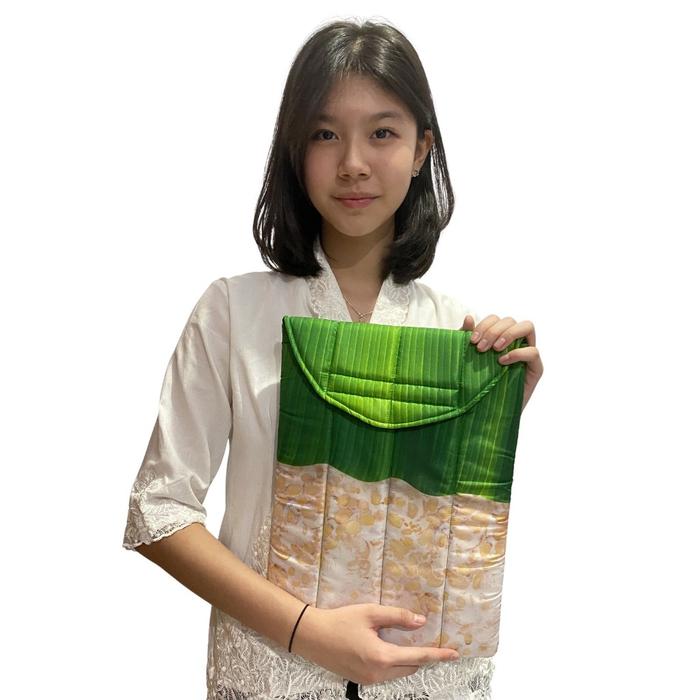 Gosend Pluffy Laptop Noteok Case Puffy Sleeve Tempe Mentah Daun Untuk Kado 14 Inch Low Price