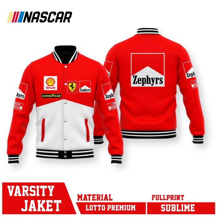 Varsity Naskar Jaket Racing Ferrari Formula 1 (Best Quality)