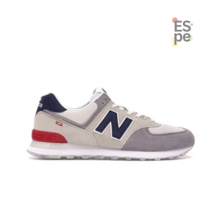 New Balance 574 Grey Blue Red