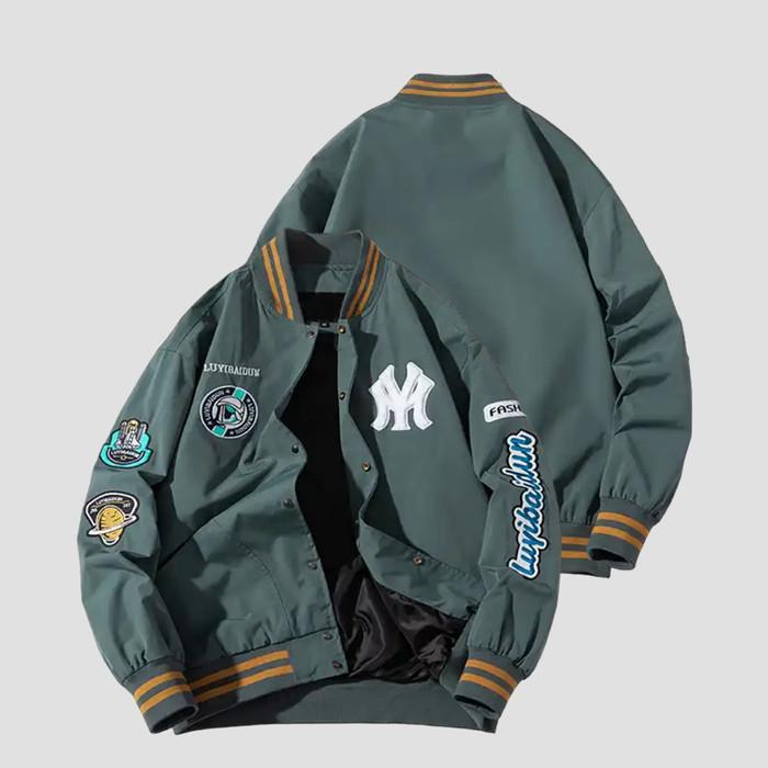 Jaket Varsity Baseball Pria Wanita - Bomber Jacket Original Skullend (Best Quality)