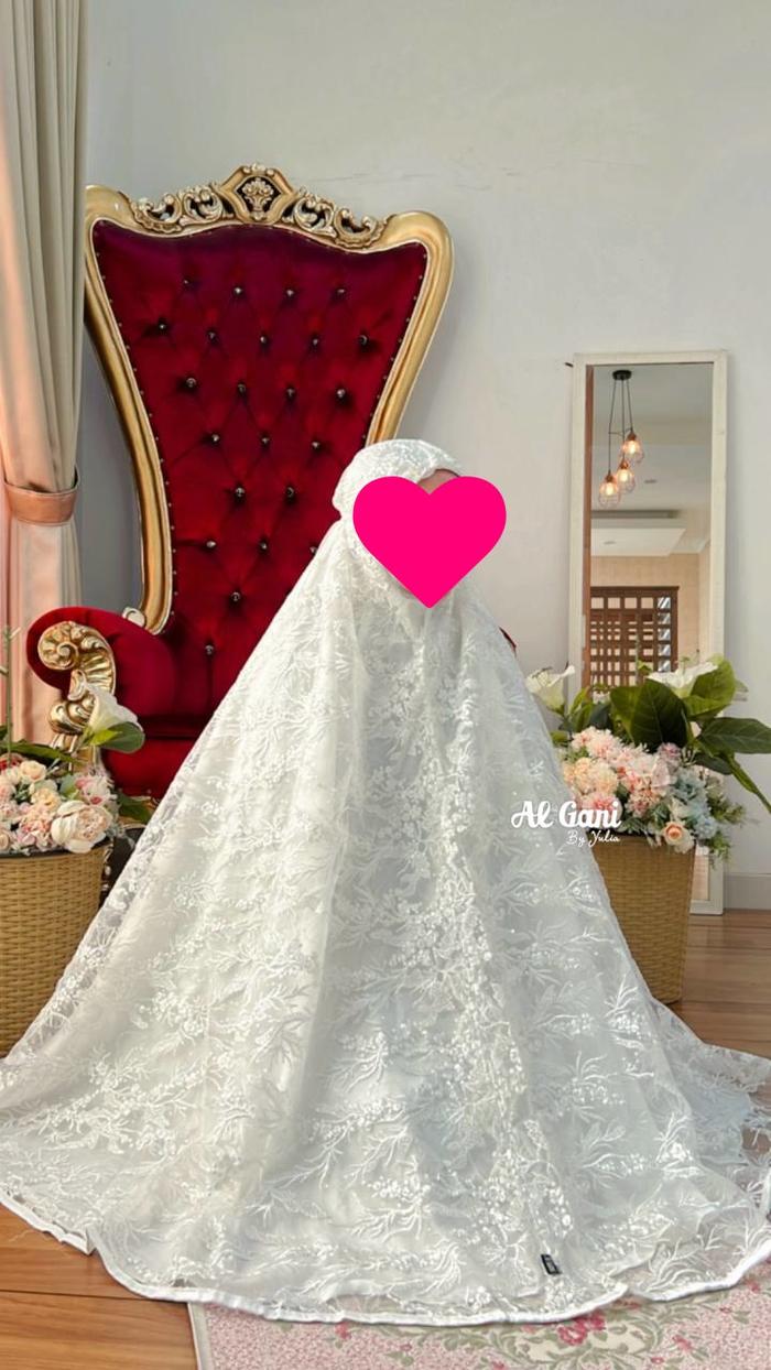 Mukena LEBARAN Siena Snow White Brukat By AL GANI mewah Terbaru / Mukena Sultan Viral / Mukena Viral